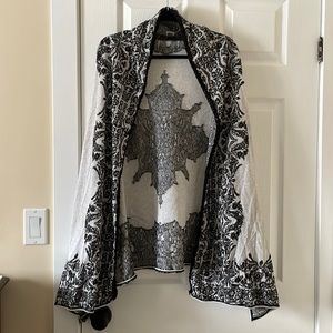 Boho mandala hippie shawl cardigan coverup ruana cape